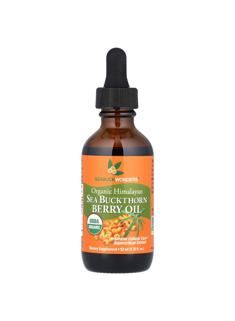 Organic Himalayan Sea Buckthorn Berry Oil, 1,000 mg, 1.76 fl oz (52 ml)